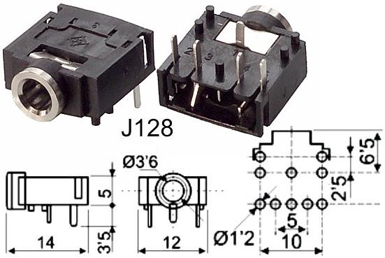 BASE JACK 3.5mm ESTEREO